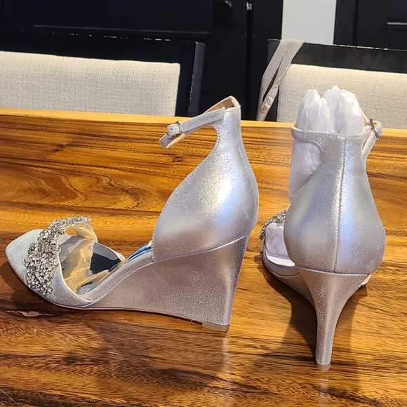 Silver Rhinestone wedges - Picture 4 of 7